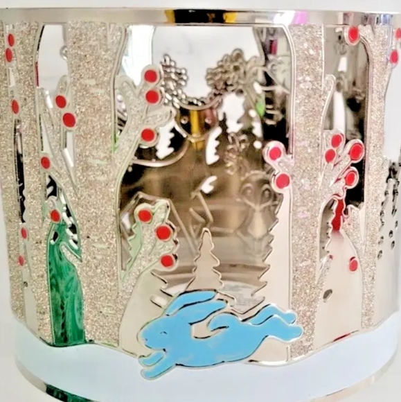 BATH & BODY WORKS 2019 "Winter Critters" Pedestal + Mint Chocolate 3 Wick Candle - Picture 9 of 11